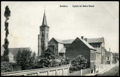 Zicht op de Onze-Lieve-Vrouw kerk, Roeselare