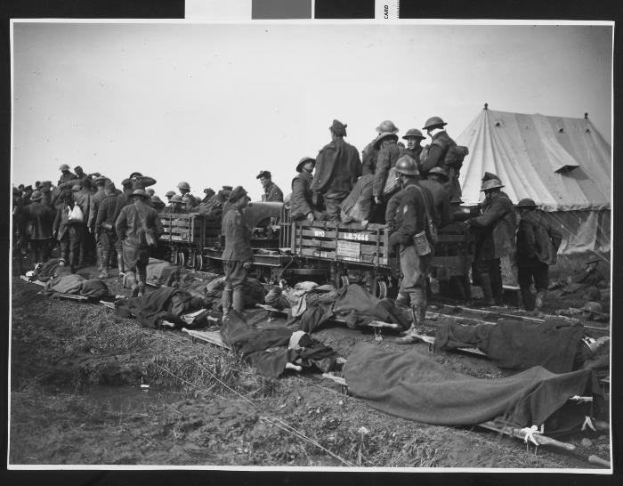 Transport van gewonde soldaten, Dadizele