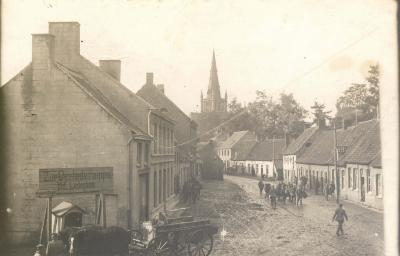 Hoek Kleppestraat met Ledegemstraat, Dadizele 1915