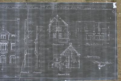 Plannen heropbouw huis C. Ingelbeen en Delrue, Dadizele