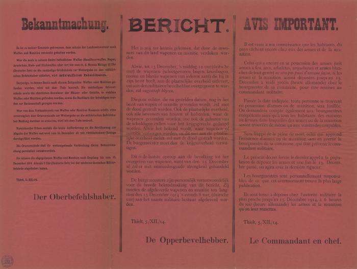 Bericht verduiken munitie of wapen