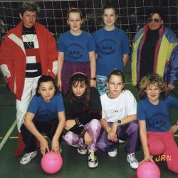 Netbal in het sportcentrum van Meulebeke, 16 januari 1991