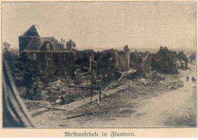 Westrozebeke in puin, 1917