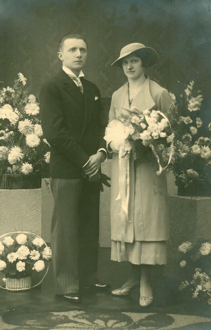 Huwelijksfoto Michel Vandenbussche en Antoinette Vandewalle