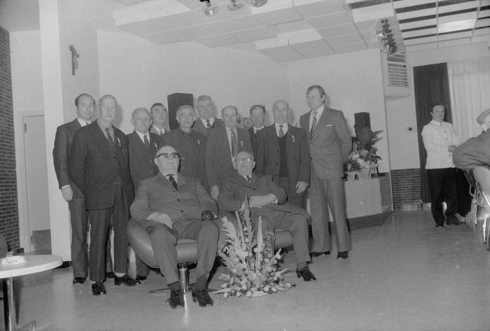 Viering 50 jaar duivenmaatschappij: De verenigde liefhebbers, Moorslede december 1972