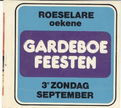 Sticker Gardeboefeesten Roeselare Oekene