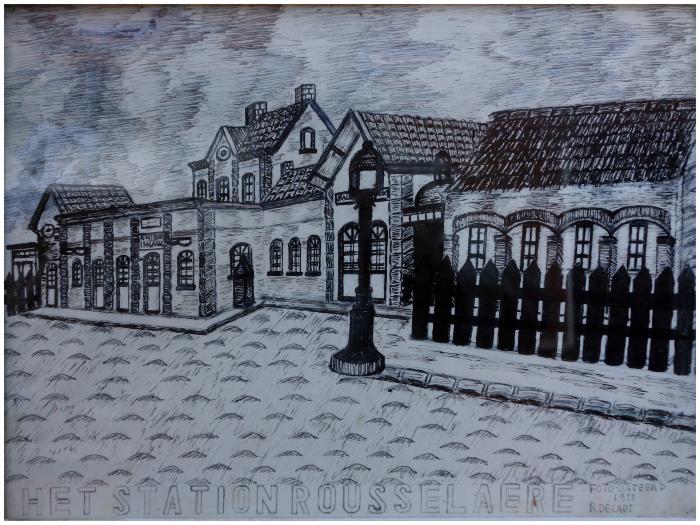 Tekening van station , Roeselare, 1913