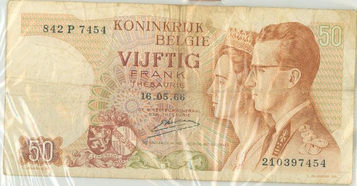 Oud geld type 1966, 50 BFR