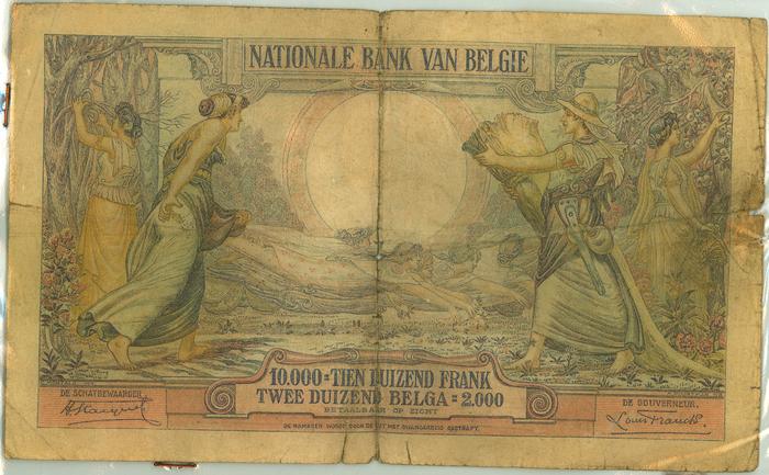 Oud geld type 1929, 10000 BFR