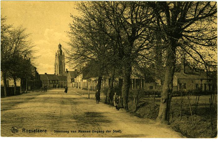 Prentkaart Steenweg van Menen, Roeselare