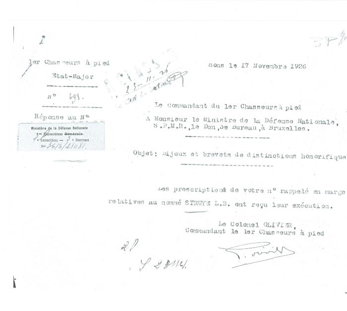 Correspondentie kolonel - Defensie