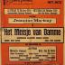 Affiche van de Toneel- en Operetteopvoering "Het meisje van Damme"  door het  Roeselaars Koninklijk Lyrisch Gezelschap "Kunst Veredelt", Roeselare, 1971