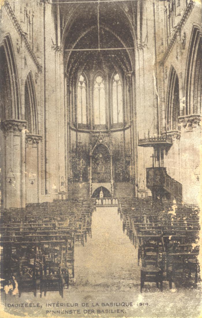 Dadizeele Intérieur de la Basilique 1914 - Binnenste der Basiliek