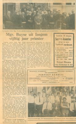 Artikel Monseigneur Buyse, 1967