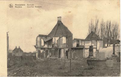 Roeselare Beschadigde huizen in het Barnumkwartier