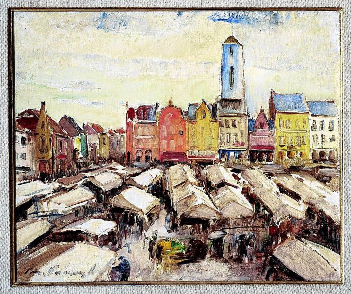 Roeselare, marktdag door Médard Verburgh