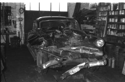 Verhakkelde auto Wybo, Izegem, 1990
