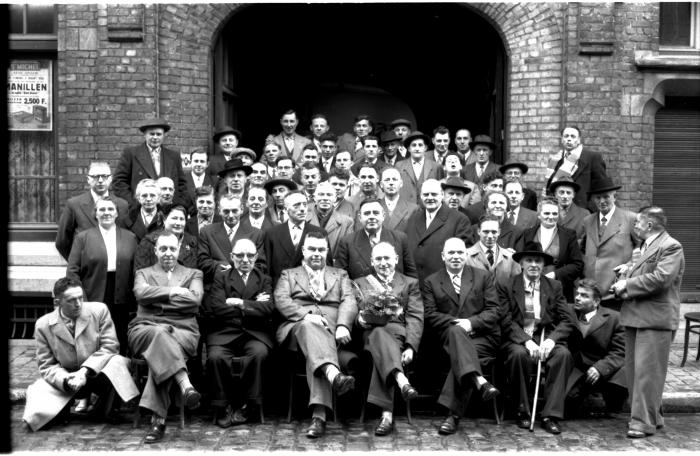 Café 'De Gilde': kampioenviering, Izegem 1958