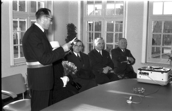 Huldiging Saelen: toespraak burgemeester, Kachtem 1958  